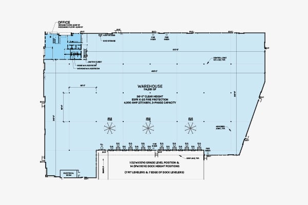Anaheim Industrial Building Floor Plan Thumbnail
