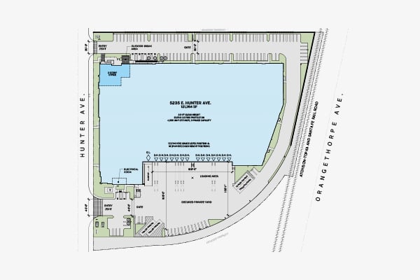 Anaheim Industrial Building Site Plan Thumbnail