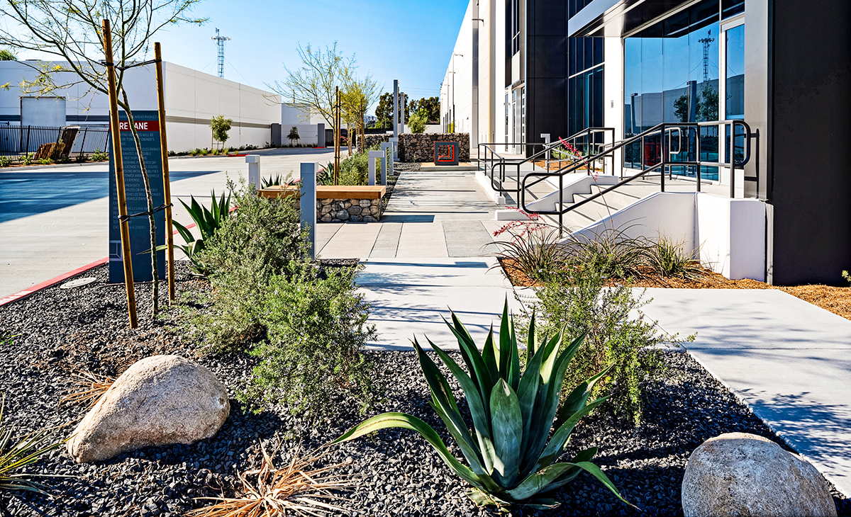 Sustainability and ESG features at 5235 E. Hunter Avenue industrial property